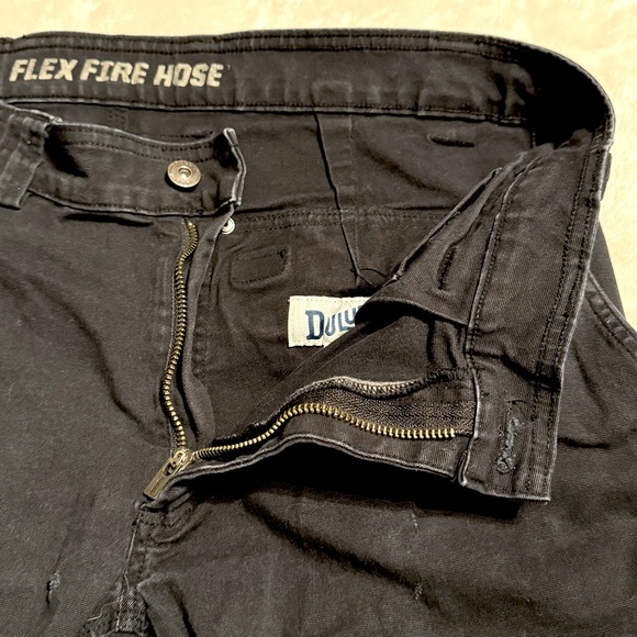 Duluth Trading Co Men’s Black Fire Hose Slim Fit Cargo Pants 36x32 Soft Black - Picture 11 of 14